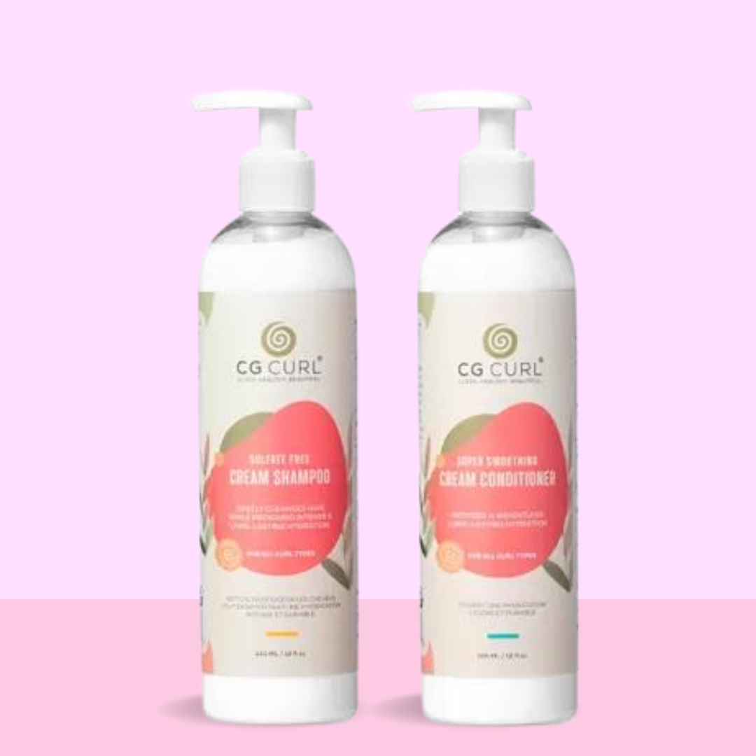 CG Curl Sulfate Free Cream Shampoo en Super Smoothing Cream Conditioner
