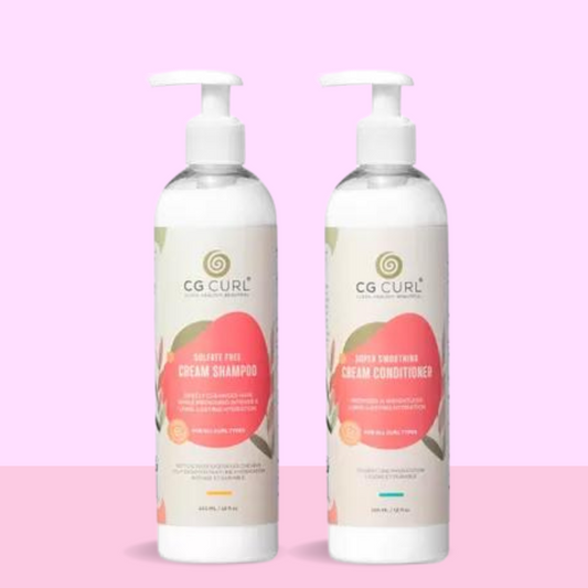 CG Curl Sulfate Free Cream Shampoo en Super Smoothing Cream Conditioner